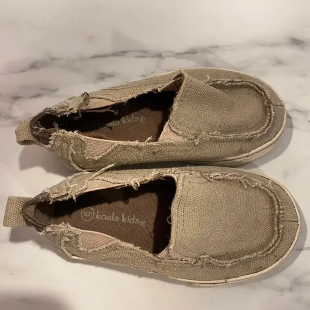 Koala Kids Tan Slip On Shoes Loafers Size 6